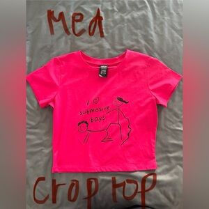 Hot pink crop top CherryKitten